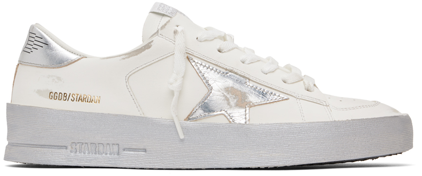 White & Silver Stardan Sneakers